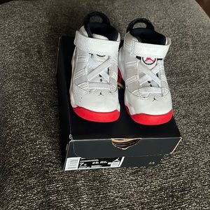 Jordan 6 Rings Toddler 7c - White/Red/Black